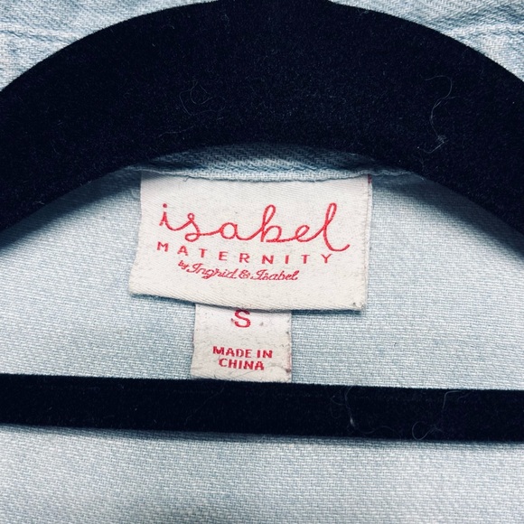 Isabel Maternity by Ingrid & Isabel Light Blue Shirt Dress - Picture 3 of 4